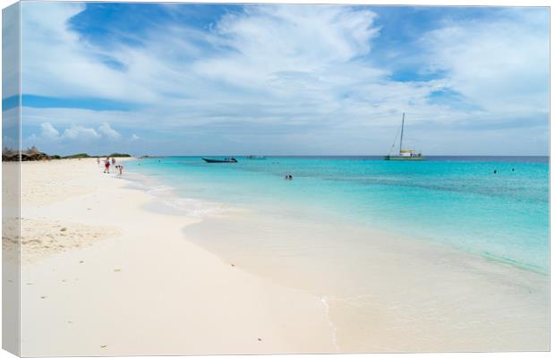 Klien Curacao Beach Views Canvas Print by Gail Johnson