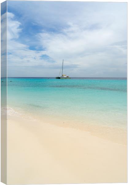 Klien Curacao Beach Views Canvas Print by Gail Johnson