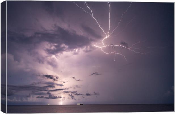 Lightning Storm Canvas Print by Gail Johnson