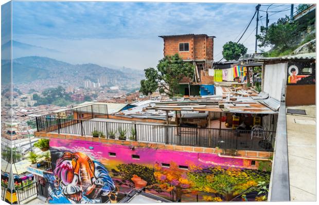 la Comuna 13 - Medellín Canvas Print by Gail Johnson