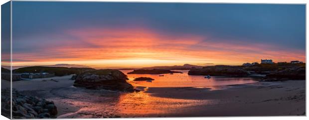 Porth Diana Trearddur Bay Sunset Isle of Anglesey  Canvas Print by Gail Johnson