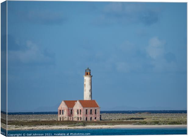  Views around the deserted island of Klien Curacao  Canvas Print by Gail Johnson