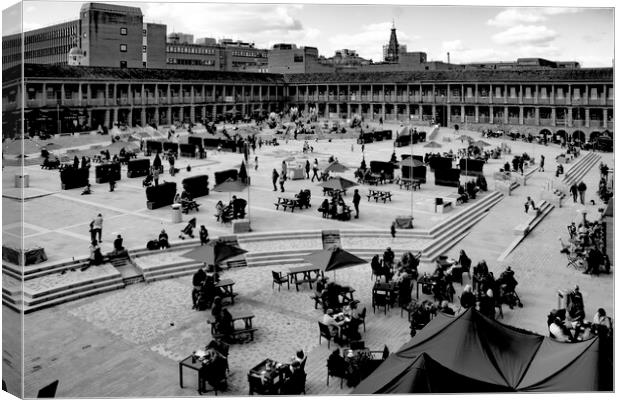 Piece Hall Halifax Back in Business 02 Canvas Print by Glen Allen