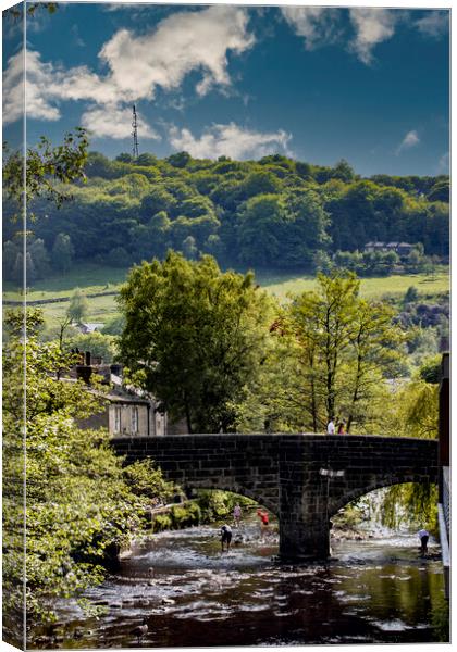 A Summer Afternoon in Hebdon Bridge West Yorkshire Canvas Print by Glen Allen