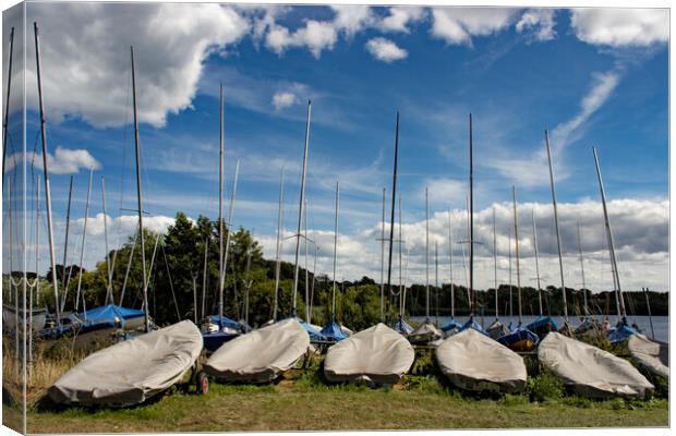 Boats at Hornsea Mere Canvas Print by Glen Allen