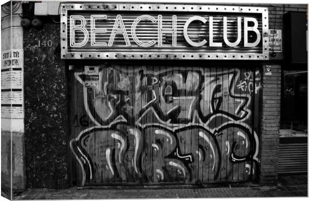Beach Club Canvas Print by Glen Allen
