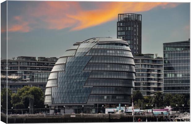 City Hall South Bank London Canvas Print by Glen Allen