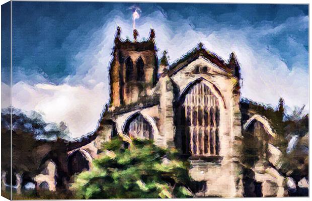 Halifax Minster - Acrylic Digital Artwork Canvas Print by Glen Allen