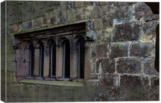 Skipton Castle  Medieval Windows Canvas Print by Glen Allen
