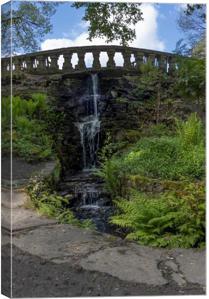 Shibden Hall Park Lake Outlet Canvas Print by Glen Allen