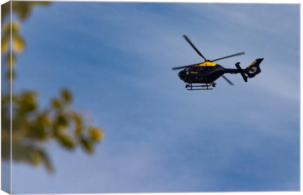 Police Helicopter II Canvas Print by Glen Allen