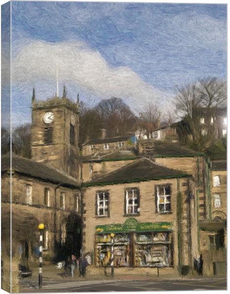 Holmfirth - Oil Painting Effect Canvas Print by Glen Allen