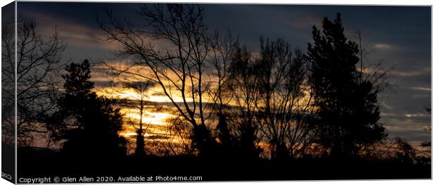 Winter Sunrise - Panoramic Canvas Print by Glen Allen
