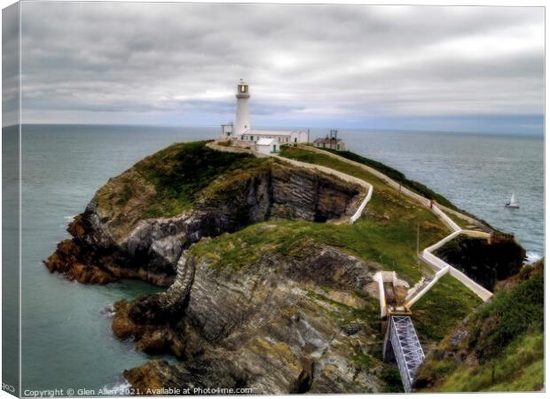 South Stack Lighthouse - Holy Island Anglesey Canvas Print by Glen Allen