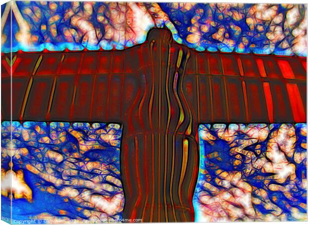 Abstract of The Angel of The North Abstract Canvas Print by Glen Allen