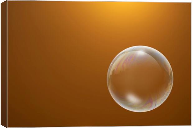 Soapy Bubble Abstract on a sunset background Canvas Print by Glen Allen