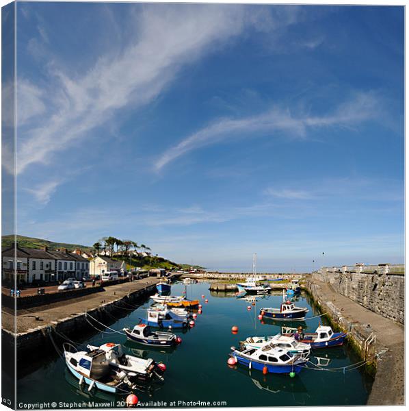 Carnlough Harbour Canvas Print by Stephen Maxwell