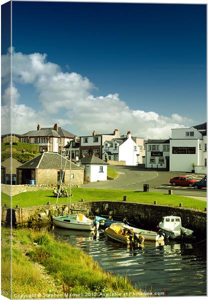 Blackwaterfoot Harbour Canvas Print by Stephen Maxwell