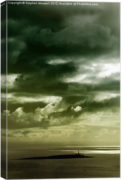 Storm over Pladda Canvas Print by Stephen Maxwell