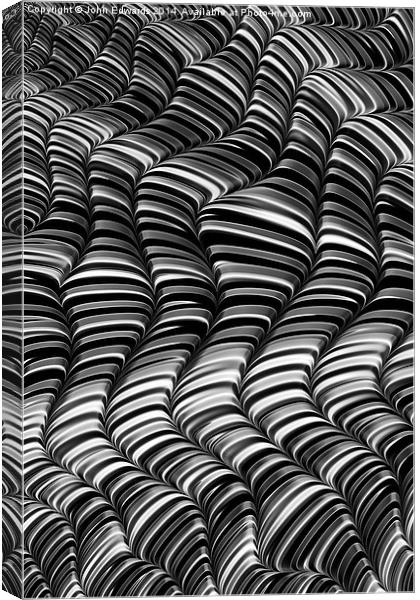 Mono Waves Canvas Print by John Edwards