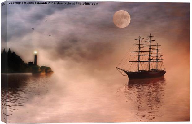 Evening Mists Canvas Print by John Edwards