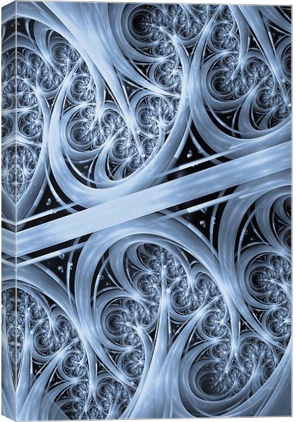 Interchange Cyanotype Canvas Print by John Edwards