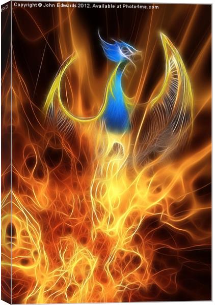 The Phoenix rises from the ashes Canvas Print by John Edwards