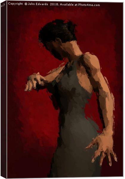 Flamenco Passion Canvas Print by John Edwards