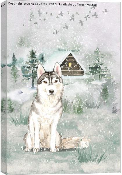 A Winters Tail Canvas Print by John Edwards