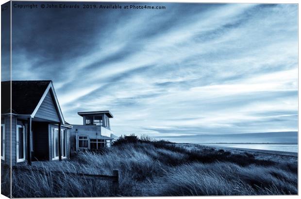 Evening at Snettisham beach Canvas Print by John Edwards