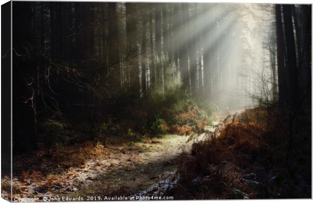 Sandringham Rays Canvas Print by John Edwards