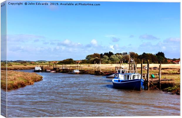 Rising Tide, Thornham Canvas Print by John Edwards