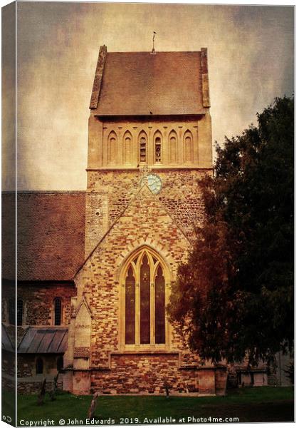 St Lawrence Church, Castle Rising Canvas Print by John Edwards