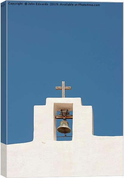 Mission Bell Canvas Print by John Edwards