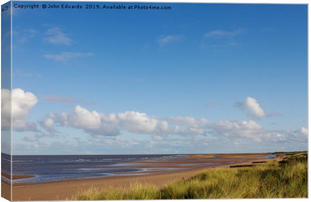 Old Hunstanton Beach Canvas Print by John Edwards