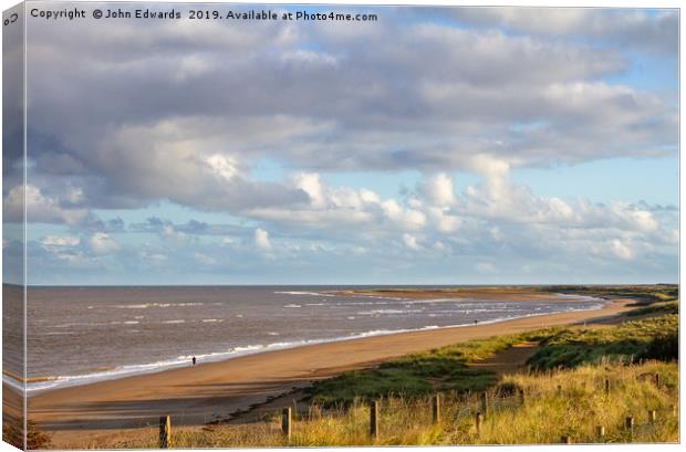 Old Hunstanton Beach Canvas Print by John Edwards