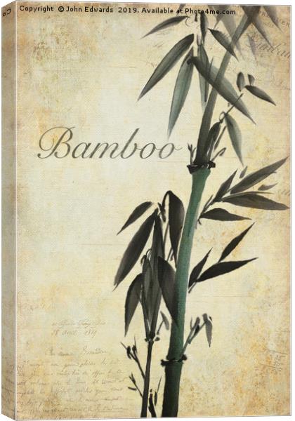 Bamboo Canvas Print by John Edwards