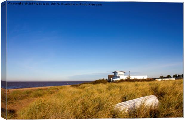 Snettisham Beach Canvas Print by John Edwards