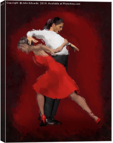 Graceful Pasodoble Dance Canvas Print by John Edwards