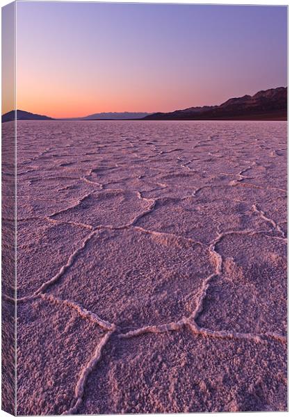 Badwater Basin at Dusk Canvas Print by Sharpimage NET