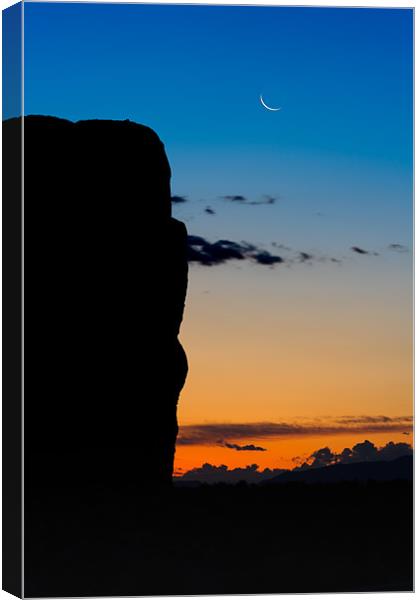 'Old' Moon Canvas Print by Sharpimage NET