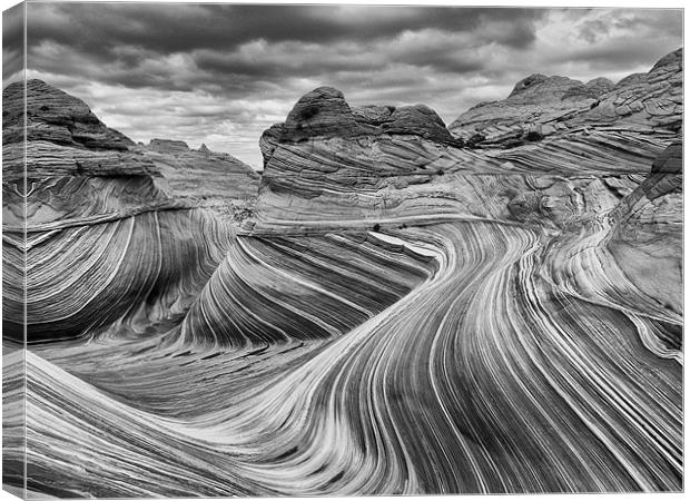 The Wave - Black & White Canvas Print by Sharpimage NET