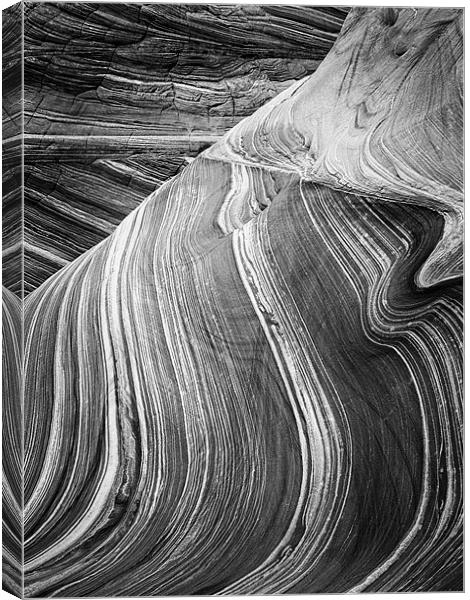 The Wave - Black & White 3 Canvas Print by Sharpimage NET