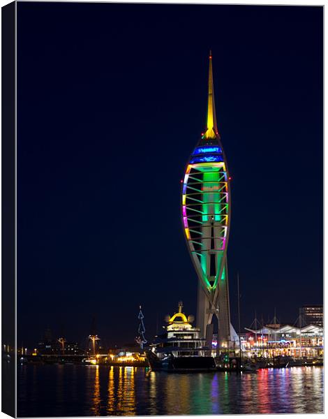 Spinnaker Tower Christmas Tree Canvas Print by Sharpimage NET