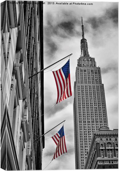 Macys & Empire State Building Canvas Print by Sharpimage NET
