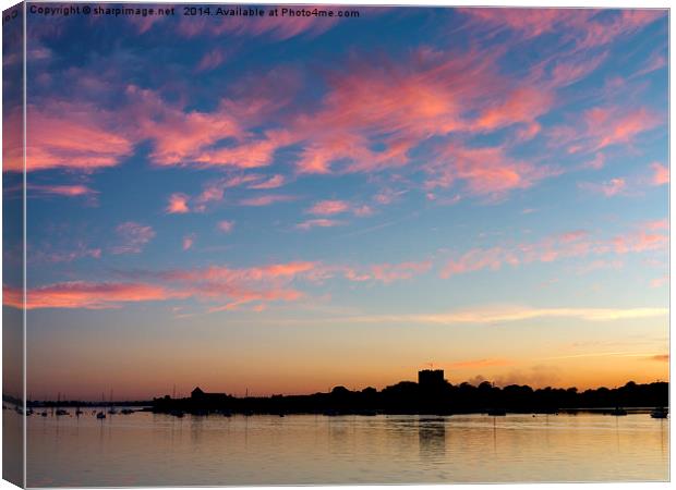 Portchester Castle Sunset Canvas Print by Sharpimage NET