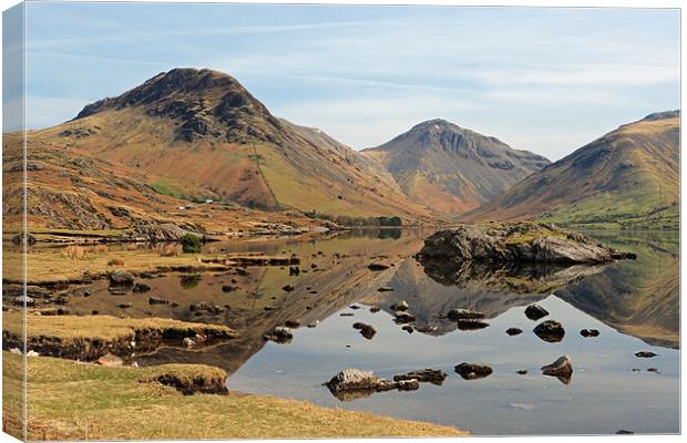 Reflections of Wast Water Canvas Print by Sharpimage NET
