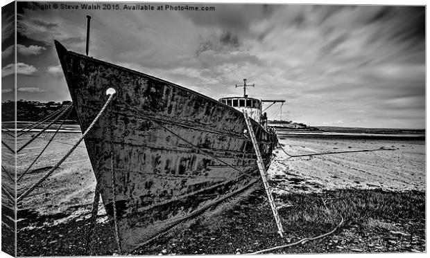  Abandoned trawler Canvas Print by Steve Walsh