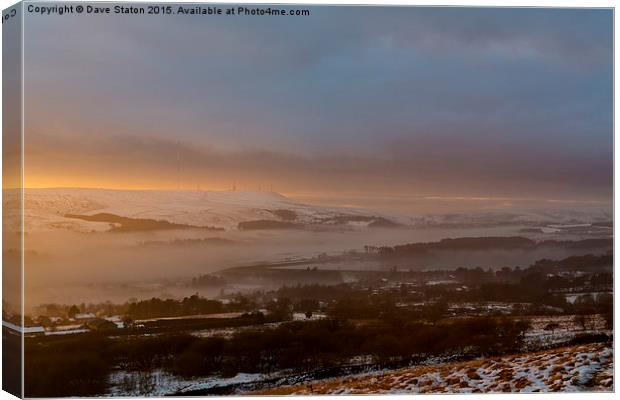  Winter Hill. Canvas Print by Dave Staton