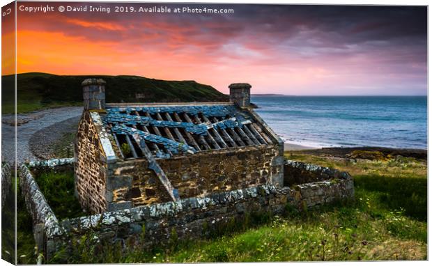 Sunset Cottage Canvas Print by David Irving